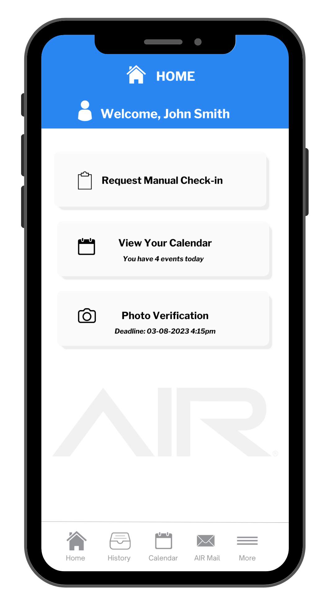 AIR Mobile AIR® Mobile is a specialized smartphone with configurable controls and simple functions.