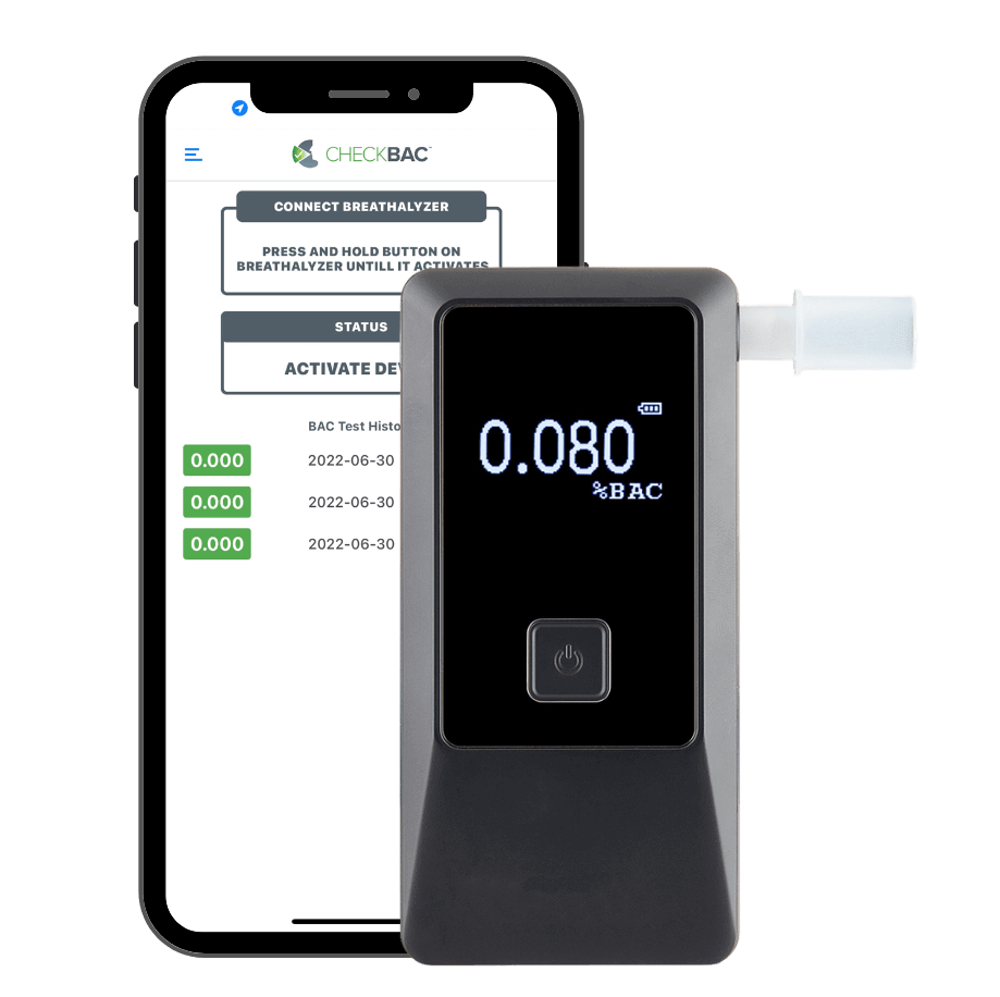 CHeckBAC CheckBAC is a portable breath test device and app combination.