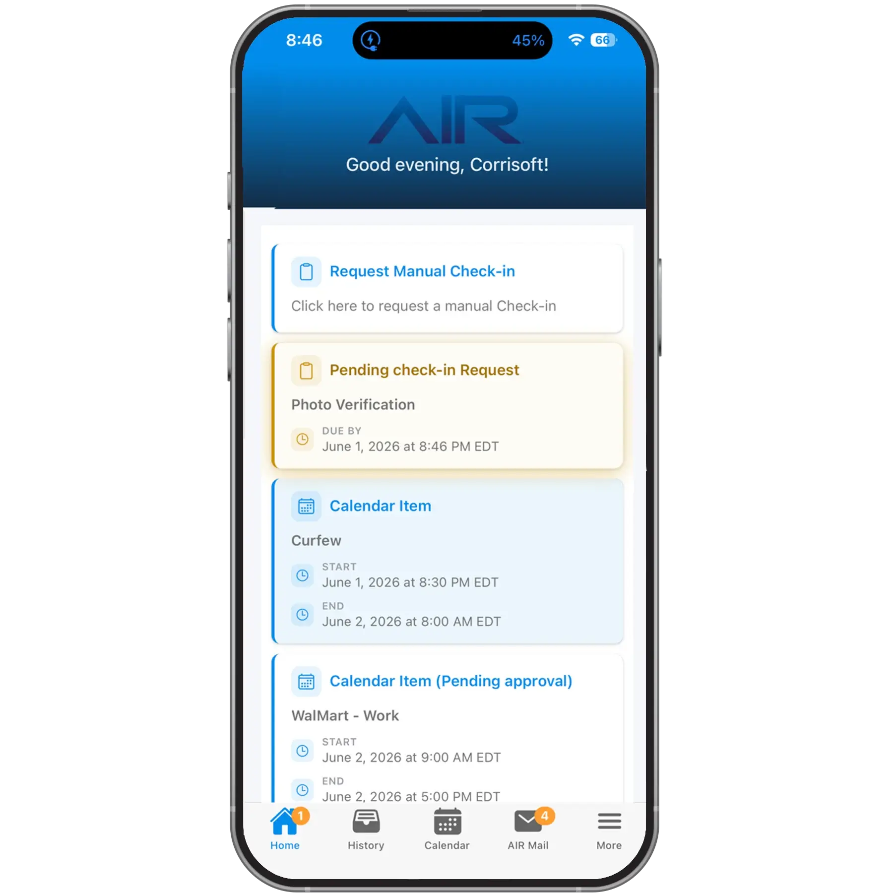 AIR-Verify-Front-Screen-2026-with-color-bars Corrisoft - Verify-App-Front-Page-Finalized phone